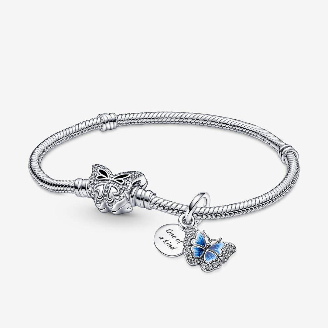 【お値下げしました】Pandora バタフライチェーンブレスレット Amazon.com: PANDORA Moments Family Tree Heart Clasp Snake Chain