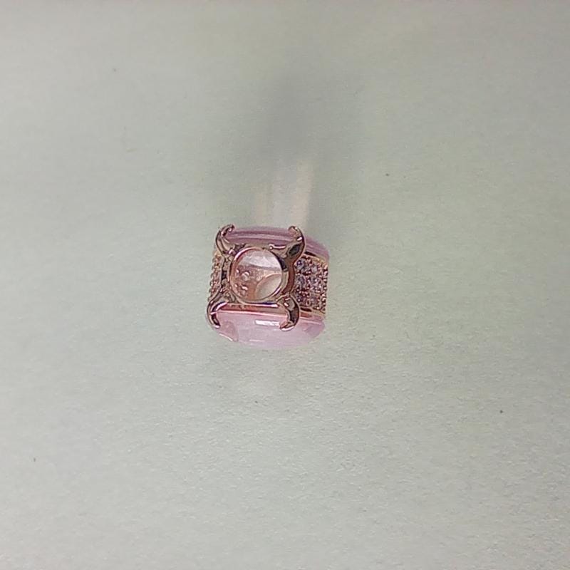Pandora Rose Gold Plated Pink Oval Cabochon Slide Charm - Etsy