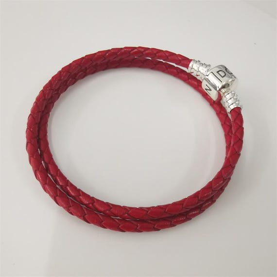 PANDORA レッド編み込みブレスレット PANDORA レッド編み込みブレスレット - メルカリ