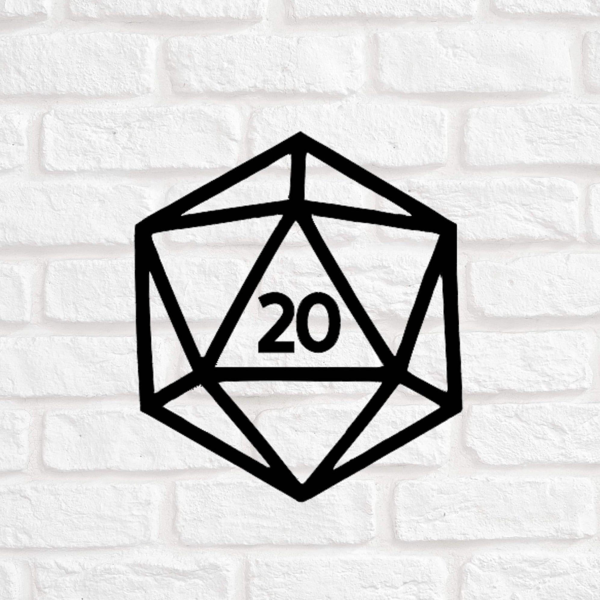 D20 Dice Dnd Sticker Vinyl Decal D20 Dice Bumper Sticker Etsy