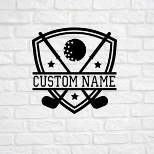 Custom Golf Name Sticker Vinyl Decal, Custom Player Golf Cart Bumper Sticker Water Bottle Decal