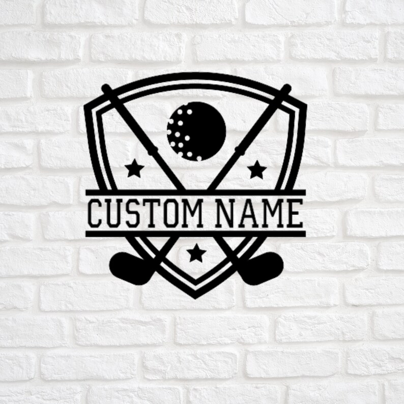 Custom Golf Name Sticker Vinyl Decal Custom Player Golf Cart Etsy