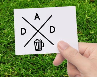 Dad Beer Vinyl Decal: Father's Day Bumper Sticker