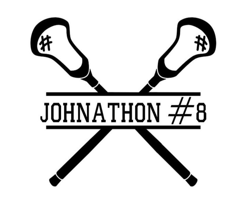 Custom Lacrosse Name Sticker Vinyl Decal Lacrosse Player Name Etsy