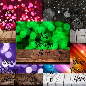 5 Blurry Lights Mockups, Blurry Digital Mockup Background Bundle Product Backdrop,  Lights Photo Product Mockup Bundle