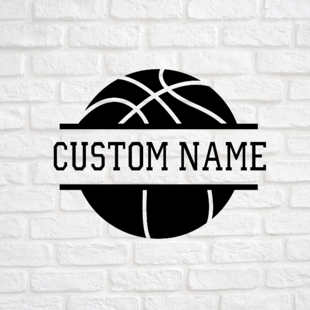 Basketball Name Personalized Sticker Vinyl Decal, Custom Basketball