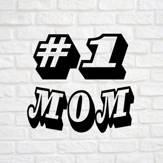 Number 1 Mom Sticker Mom Laptop Decal Bumper Sticker for - Etsy