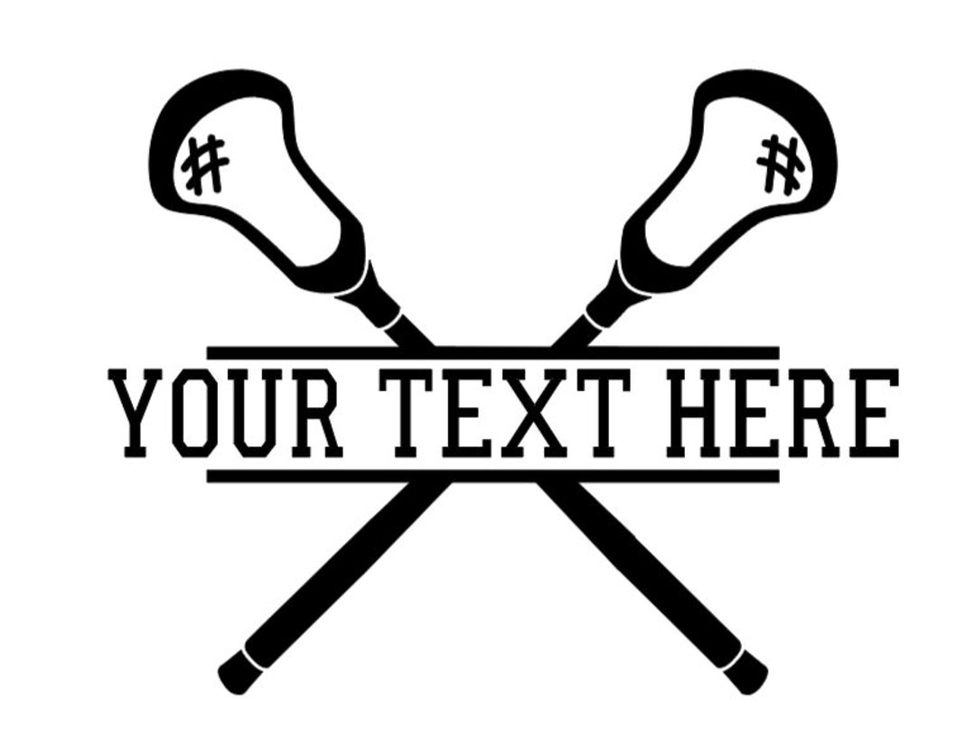 Custom Lacrosse Name Sticker Vinyl Decal, Lacrosse Player Name Decal