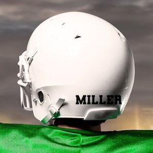 Custom Football Name Sticker Vinyl Decal, Football Water Bottle Sticker, Custom Football Helmet Decal, Varsity Name Decal
