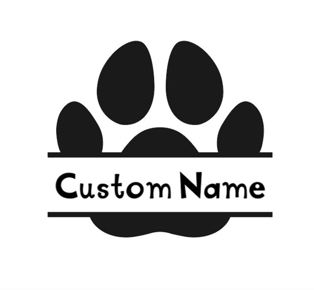 Custom Dog Bowl Name Sticker Vinyl Decal Dog Bowl Name Bumper Etsy