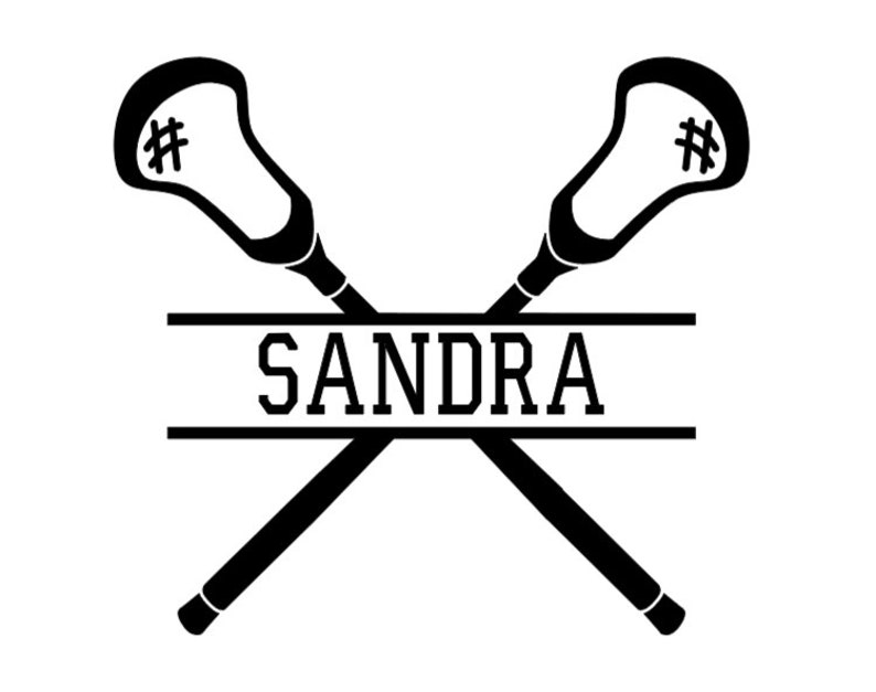 Custom Lacrosse Name Sticker Vinyl Decal Lacrosse Player Name Etsy