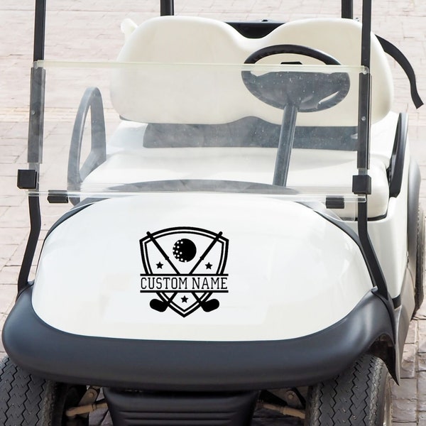 Custom Golf Cart Vinyl Decal, Custom Player Golf Cart Sticker Decal