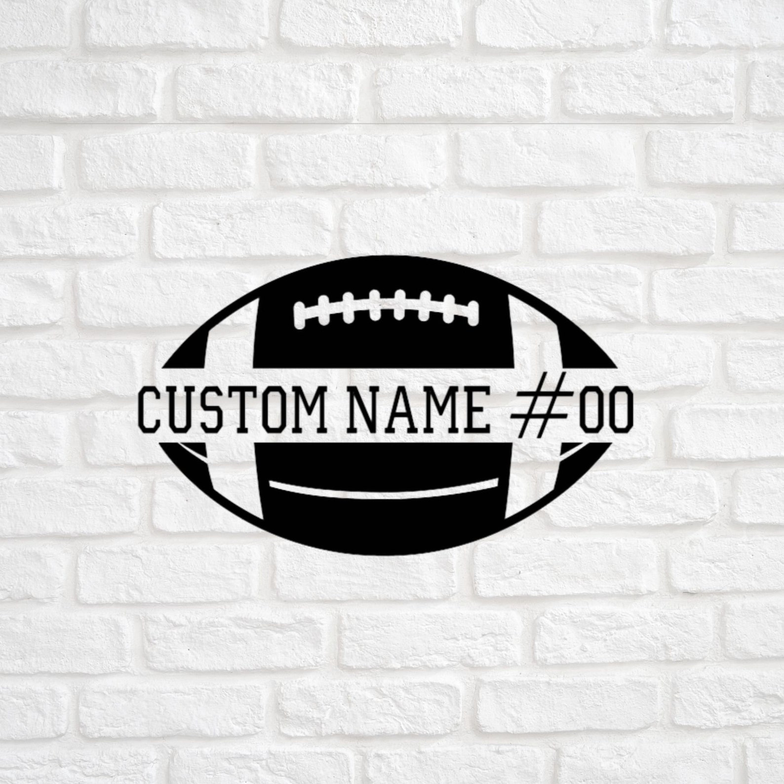 Custom Football Player Name Sticker Vinyl Decal Personalized Etsy