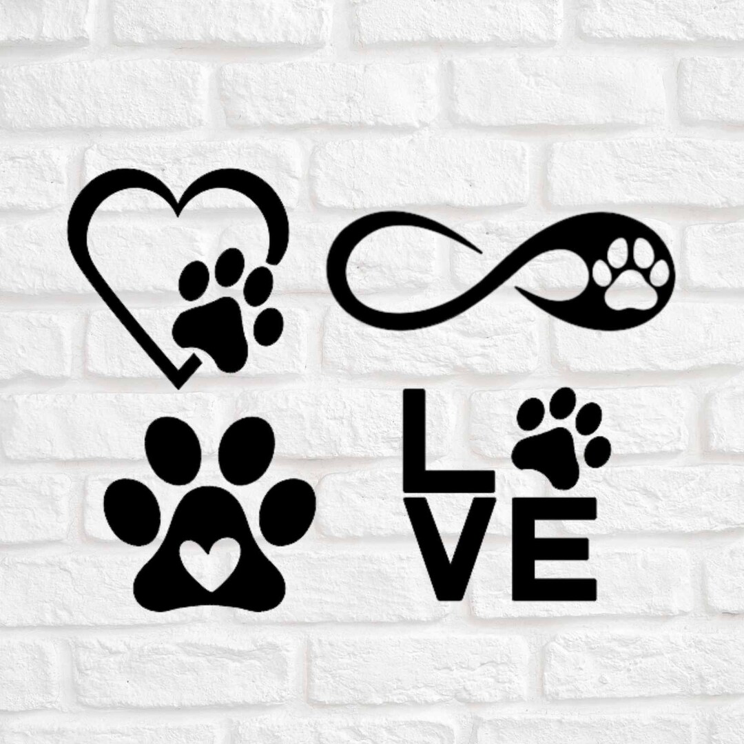 Dog Paw Print Sticker Vinyl Decal Dog Paw Print Laptop Decal Etsy