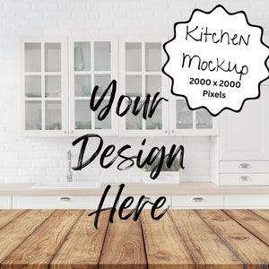 Kitchen Mockup, Kitchen Digital Background Product Mockup, Kitchen Photo Backdrop