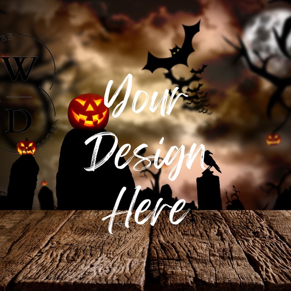 Halloween Mockup, Halloween Digital Backgrounds Product Mockup, Halloween Photo Backdrop Layout