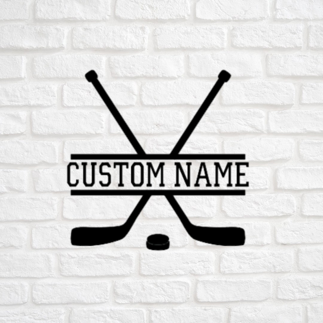 Custom Hockey Sticks Name Decal Sticker, Personalized Hockey Player