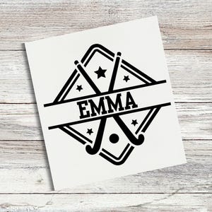 Custom Field Hockey Sticker Vinyl Decal, Personalized Field Hockey ...