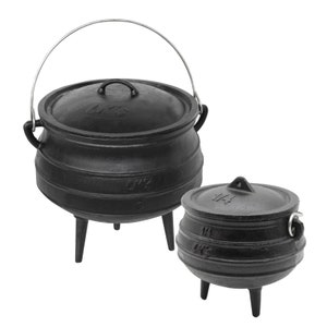 Three Legged Cast Iron Potjie/Dutch oven Cooking Pot Cauldron South African Braai Kitchen Outdoor Cooking