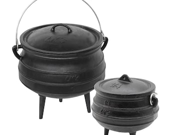 Three Legged Cast Iron Potjie/Dutch oven Cooking Pot Cauldron South African Braai Kitchen Outdoor Cooking