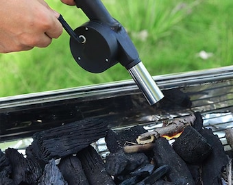 Manual BBQ Fan Hand Crank Air Blower Campfire Stove Outdoor Fire Barbecue Braai