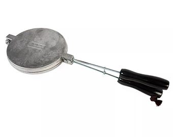 Stovetop Waffle Maker Pan Iron Portable Camping Home Fishing Non Stick Barbecue Camp Fire