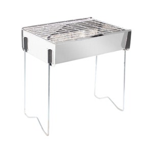 Stainless Steel BBQ Braai Outdoor Barbecue Camping Compact Charcoal Grill for Camping Fishing Picnic
