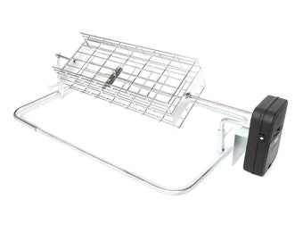 Portable Deep Basket Rotisserie Campfire Outdoor Barbecue Cooking Steel Grill with Motor