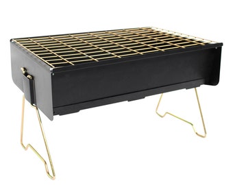 Parrilla compacta para barbacoa Braai, barbacoa reutilizable de viaje para acampar, pescar, viajes de pícnic