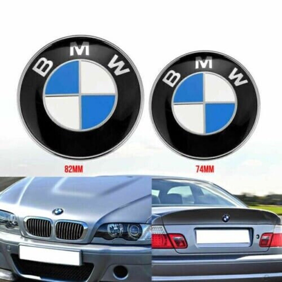 Front Rear Symbol 2PC Front Hood Rear Trunk 82mm 74mm for BMW Badge Emblem 51148132375 - Etsy