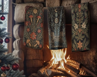Elegant Festive Towels - Kitchen and Bathroom Hand Towels - Perfect for Winter Celebrations and Gifts- Cottagecore - William Morris