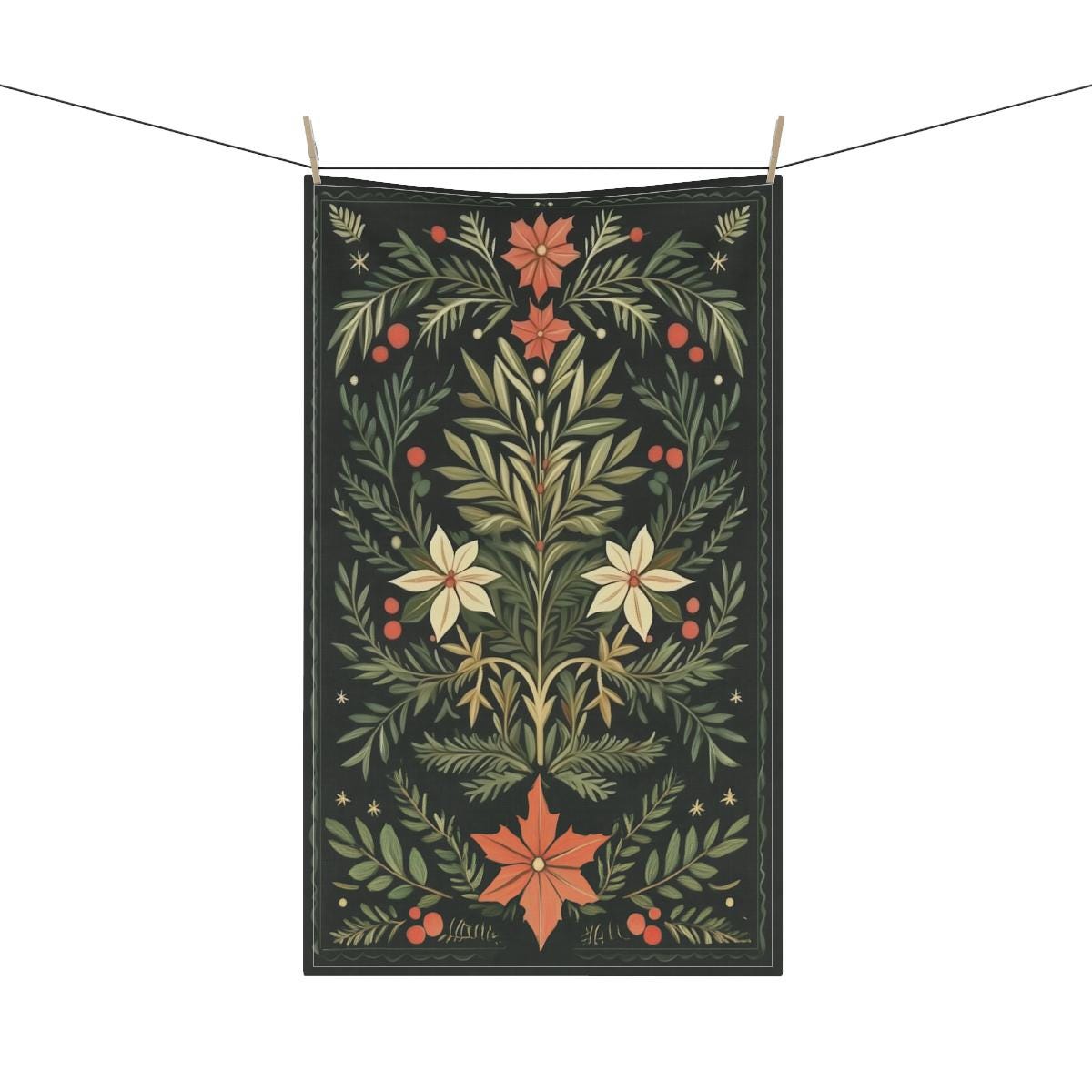 Elegant Festive Towels Kitchen and Bathroom Hand Towels Perfect for Winter Celebrations and Gifts Cottagecore William Morris - Etsy