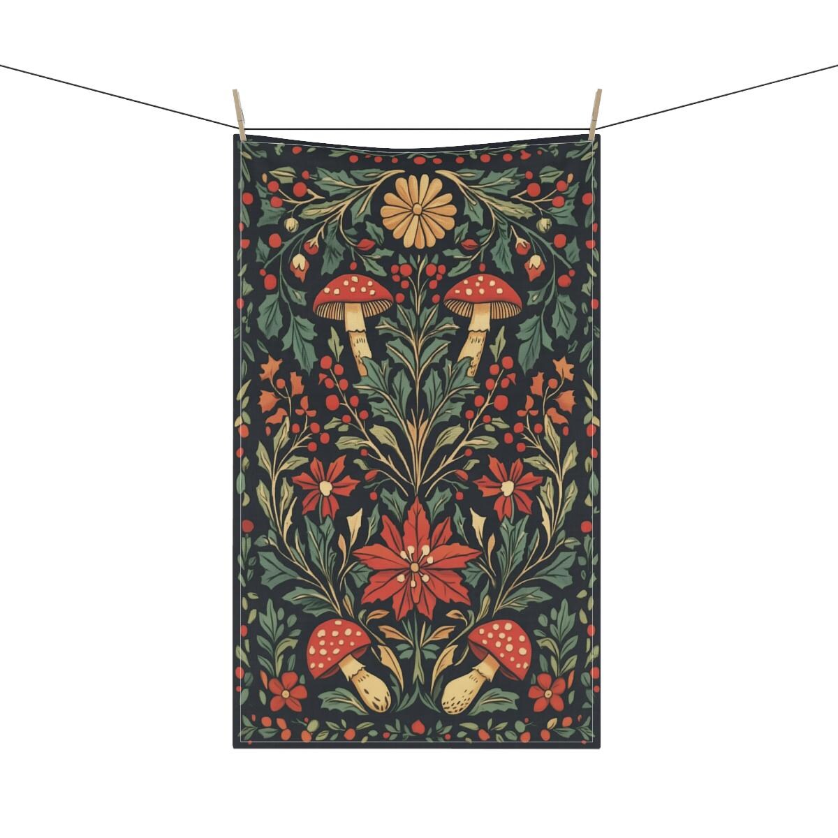 Elegant Festive Towels Kitchen and Bathroom Hand Towels Perfect for Winter Celebrations and Gifts Cottagecore William Morris - Etsy