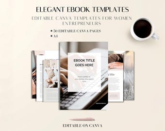 Plantilla de Canva para coaches y emprendedores, páginas editables para planificador de negocios, cuaderno de coaching moderno, kit digital en PDF.