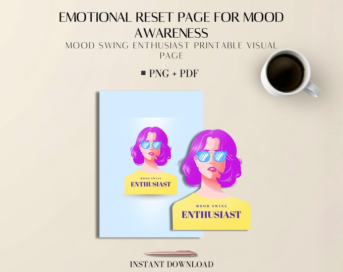 Emotional Reset Page for Mood Awareness | Mood Swing Enthusiast Printable Visual Print (PDF + PNG)