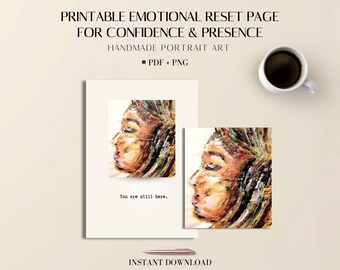 Emotional Reset Page Printable: Confidence Recenter Tool PDF & PNG
