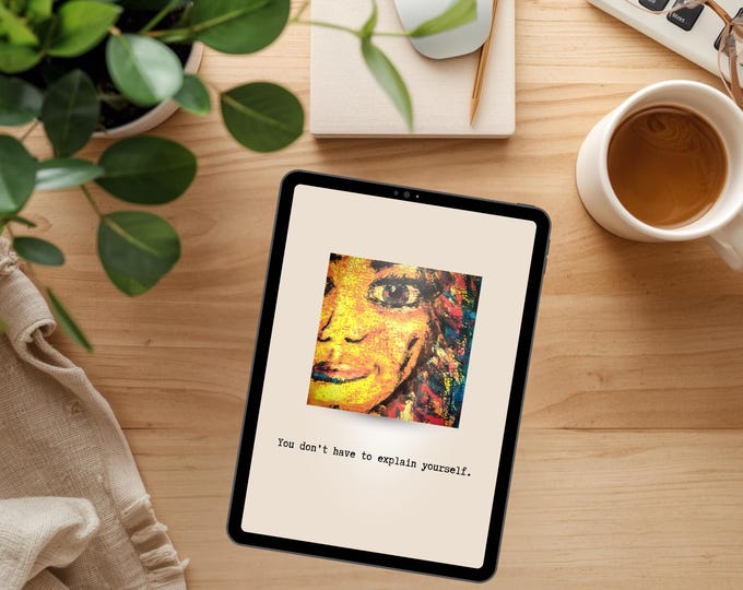 Planner Insert,  Printable: Boundary, Clarity & Self-Permission PDF PNG Art