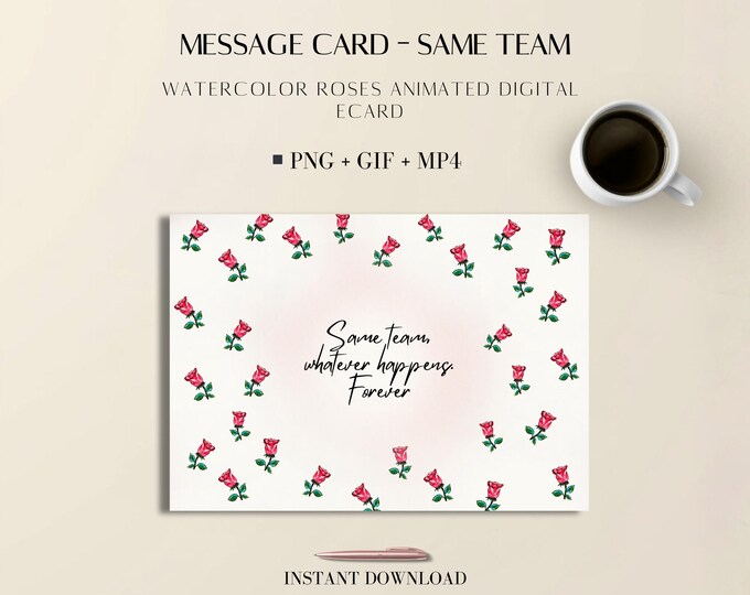 Strategic Partnership eCard | Client Retention Rose Animation | Editable Canva & PLR (PNG, GIF, MP4)