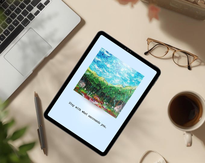 Planner Insert,  for Grounding, Presence & Focus | Printable Forest Visual Relief Print | PDF + PNG