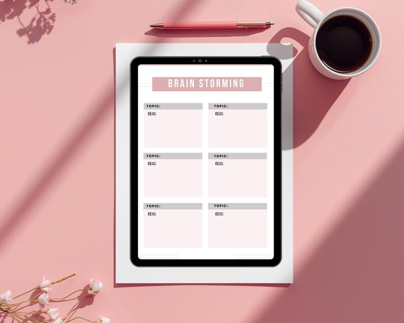 Brainstorming Sheet Printable PDF: Idea Mapping US Letter Size - Etsy