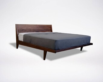 mid century king bed frame dark brown wood modern platform bed walnut mid century danish solid wood organic finish twin full double queen king century bed etsy mid century king bed frame dark brown wood modern platform bed walnut mid century danish solid wood organic finish twin full double queen king century bed etsy