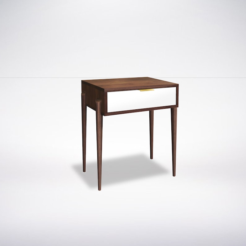 Wood Mid Century Modern Side Table Apollo