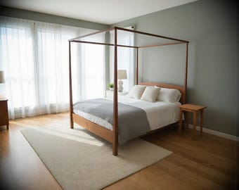Solid Wood Canopy Bed Frame | Handmade Heirloom Quality