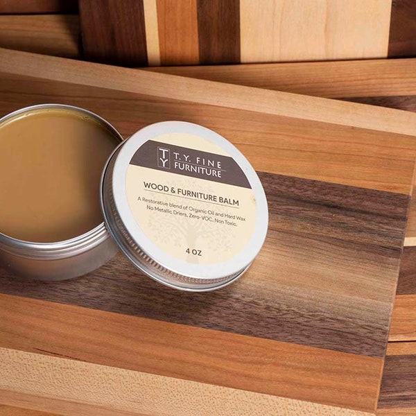 Wood and Furniture Balm- Organic Hard Wax Wood Finish