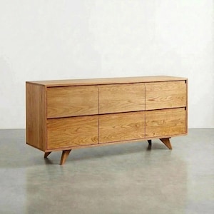 Handmade Walnut 6-Drawer Dresser | Mid Century Modern Bedroom Furniture image 9