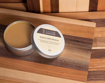 Wood and Furniture Balm- Organic Hard Wax Wood Finish