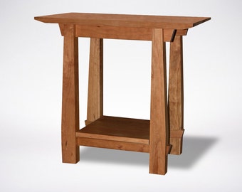 Table d’extrémité en bois faite à la main, tables d’appoint de salon, table de nuit de chambre à coucher, cerisier, noyer, érable ou chêne blanc