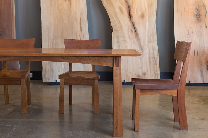 Enso Dining Chair, made from natural solid wood, with molded seat for better support.