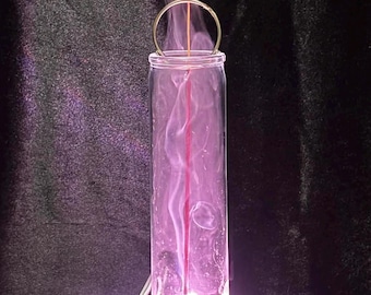 Handcrafted Glass Incense Burner with LED Lights