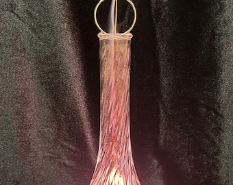 Handcrafted Glass Incense Burner with LED Lights
